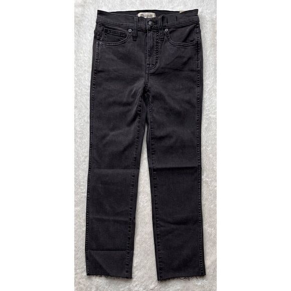 NWT Madewell Petite Stovepipe Jeans in Banberry Wash: Raw-Hem Edition, Size 23P - Picture 12 of 16